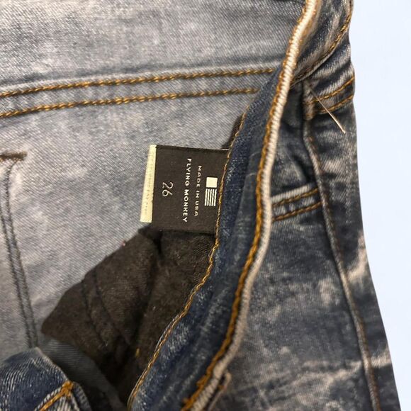 Flying-monkey Women's Blue Jeans size 26 Y2K - Picture 5 of 6